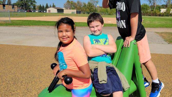 Students at recess