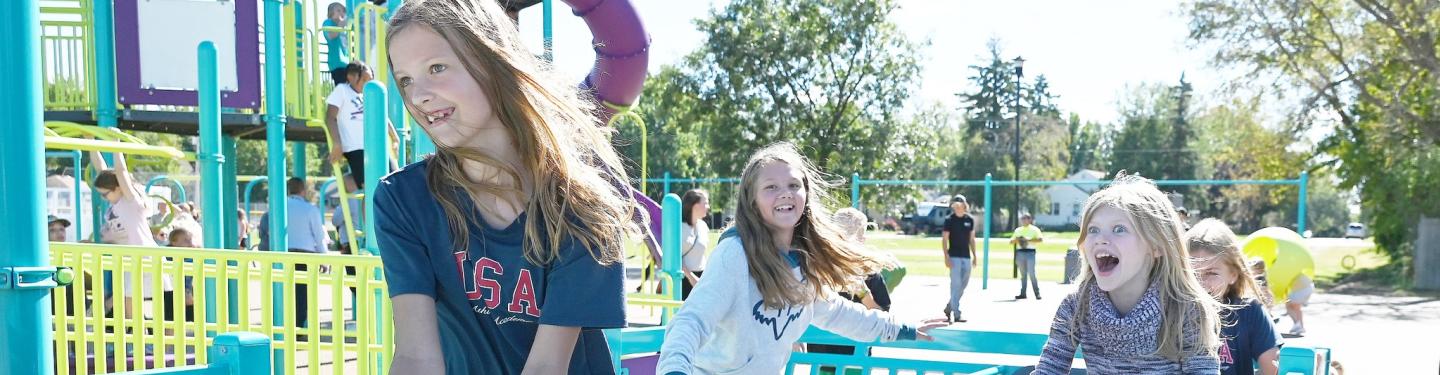 Students on playground