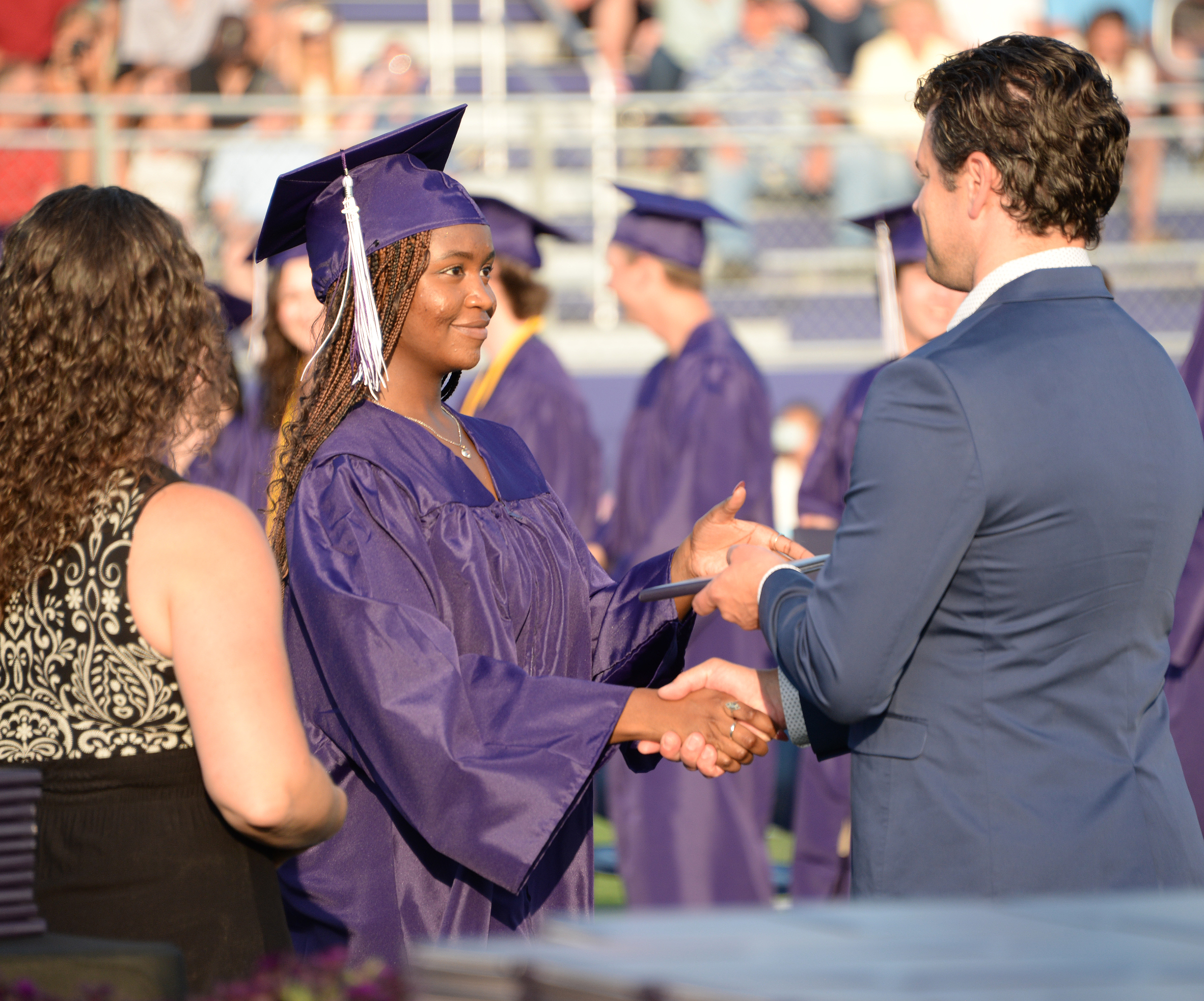 Student receives diploma