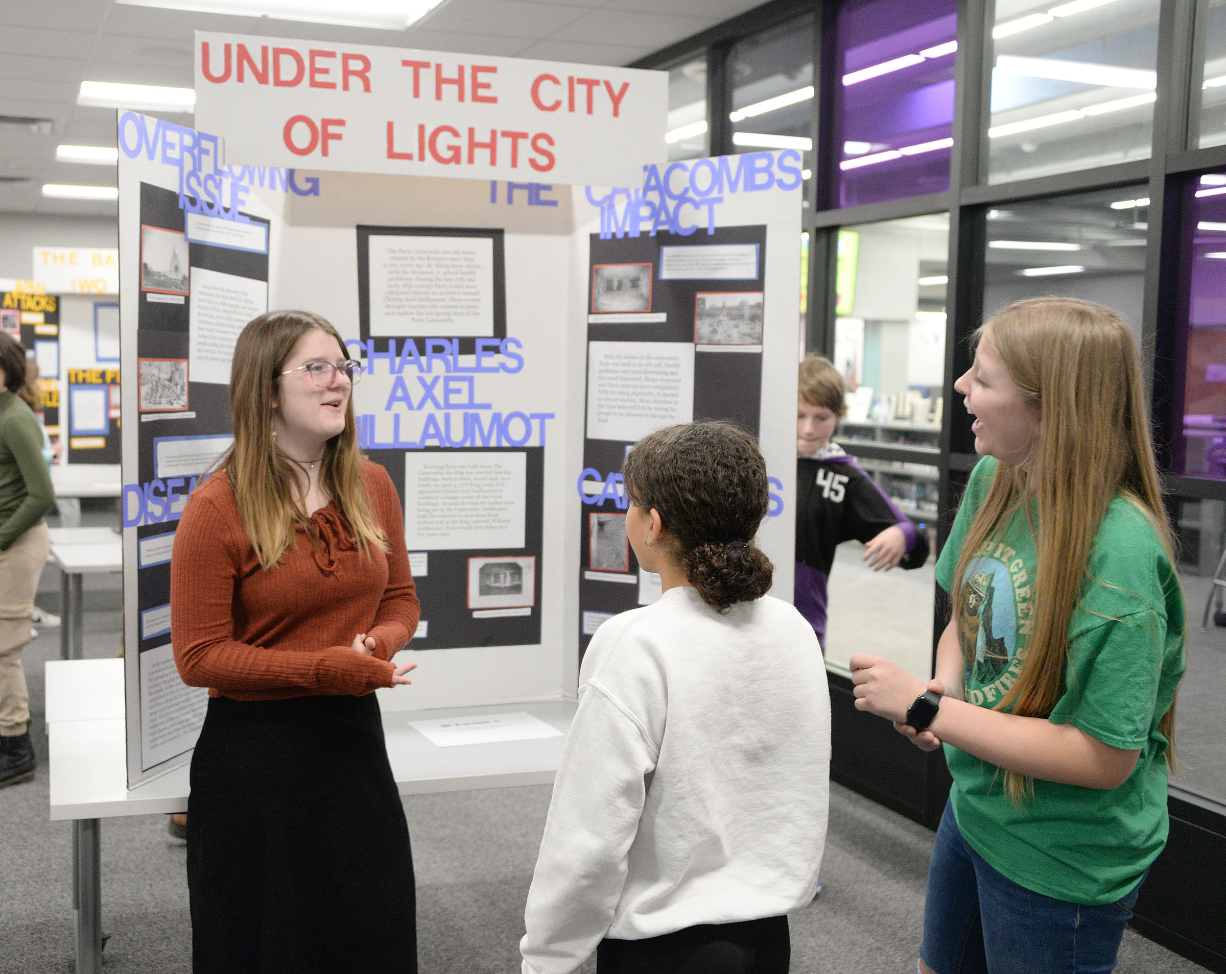 Student presents history exhibit