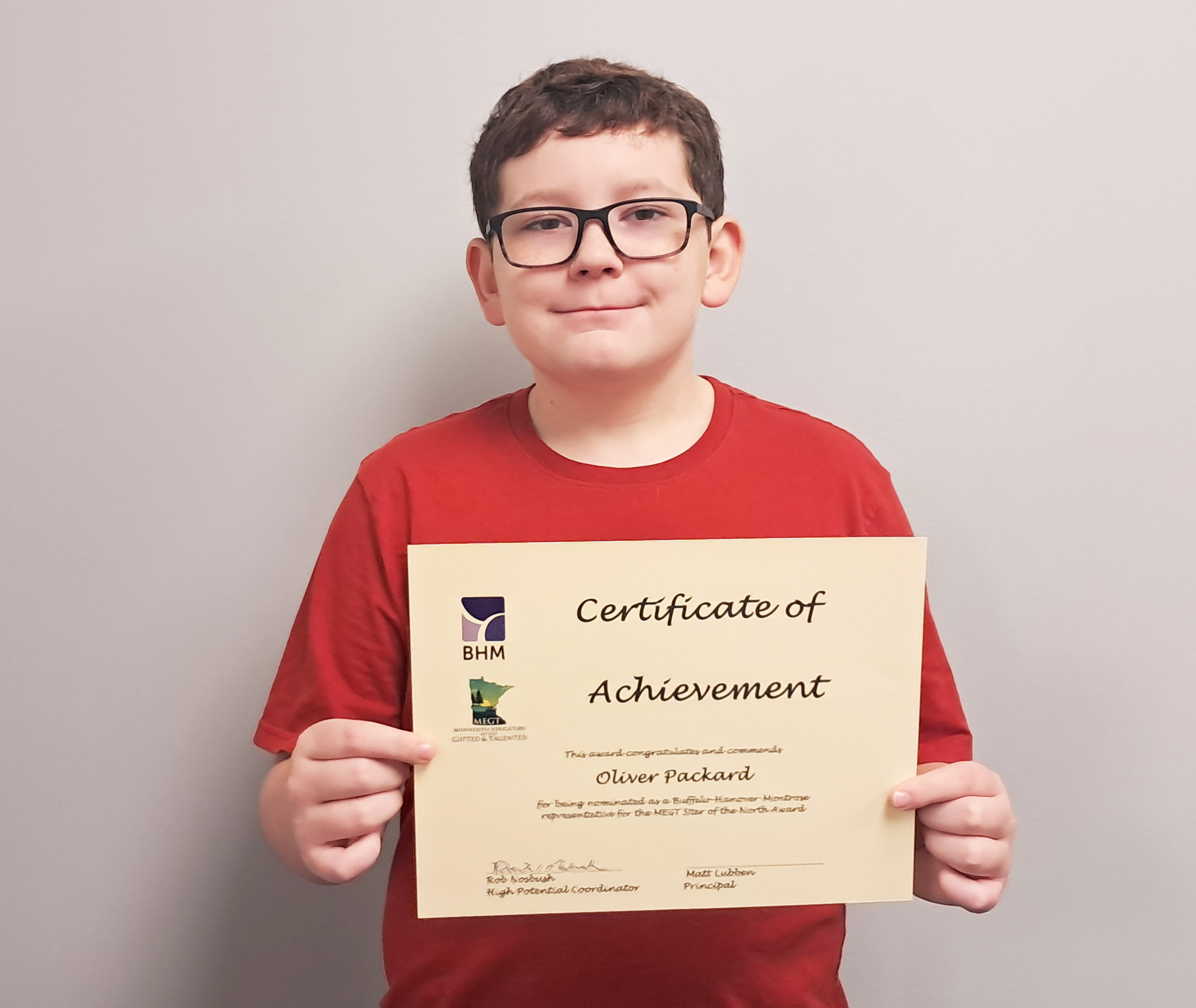 Packard holding certificate
