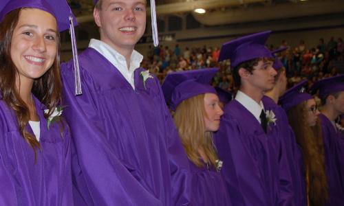 BHS students at graduation