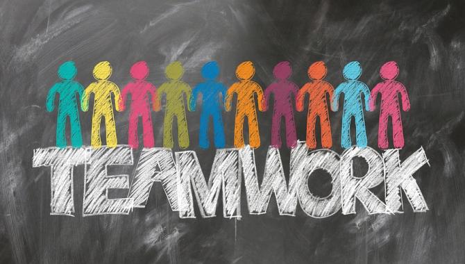 teamwork in chalk