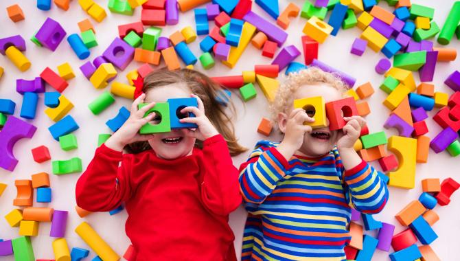 Kids and blocks