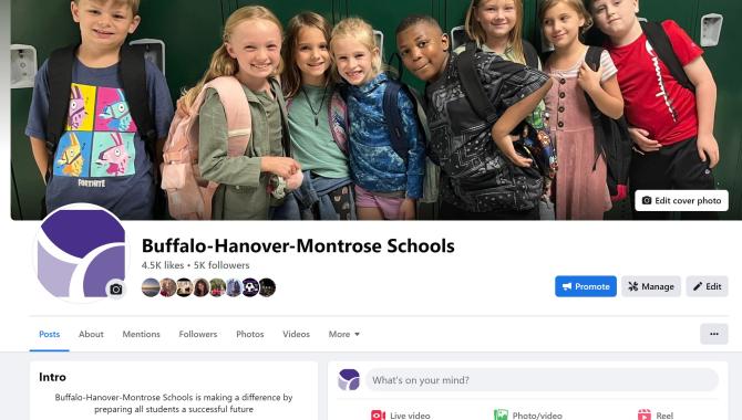 Facebook home page
