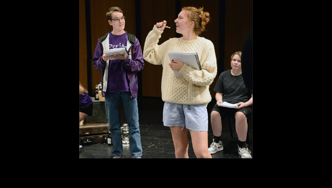 Students rehearsing