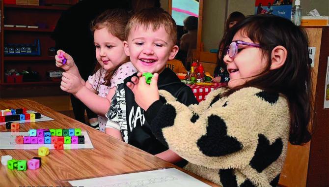 Bison Preschool students in the classroom