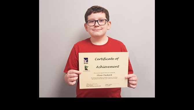 Packard holding certificate