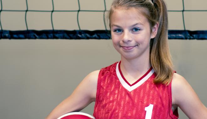 Youth volleyball player