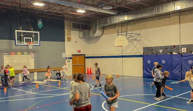 Students in gym