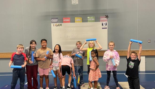 Students in PhyEd class