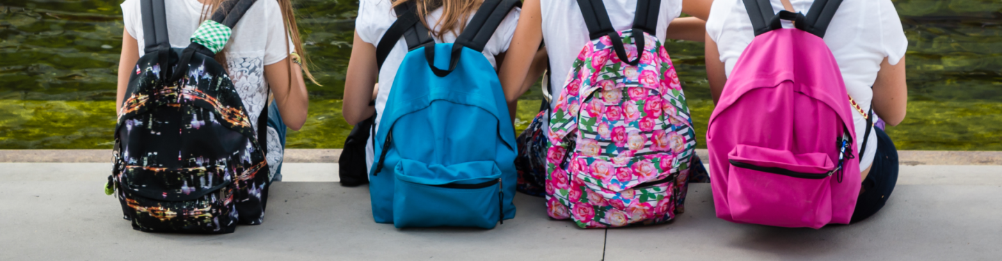 Kids with backpacks