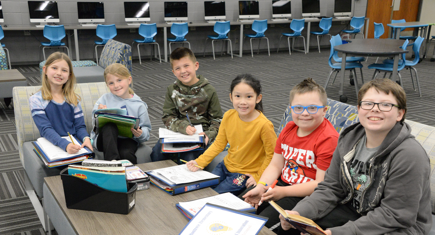 Students smiling