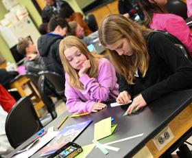 Students studying