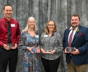 Teachers with their awards