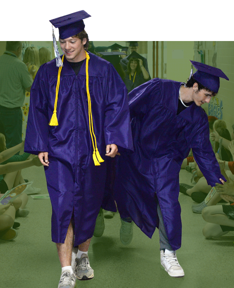 Grads walking