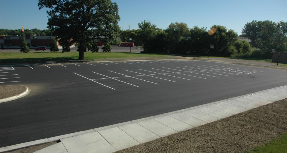 Parkside Elementary finished Parking Lot