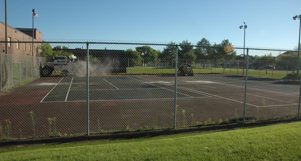 Discovery Tennis Courts during Construction