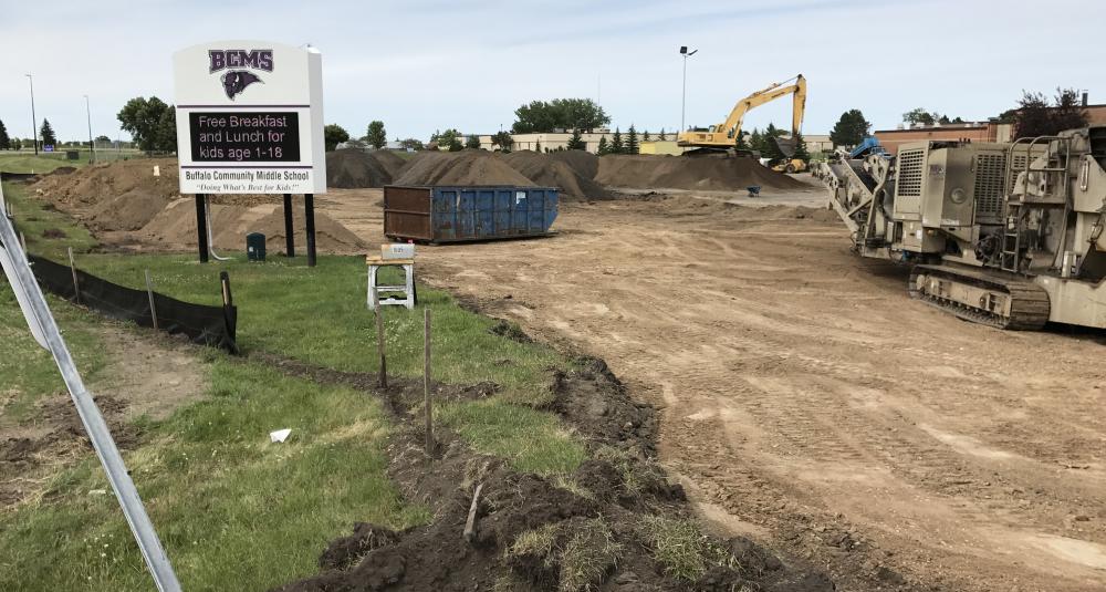 BCMS parking lot construction