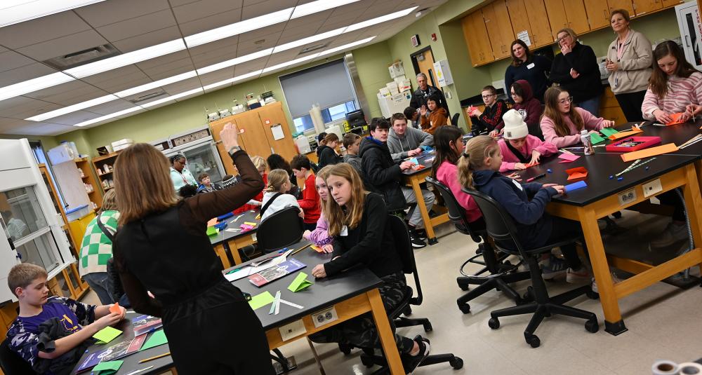 Classroom full of students at the conference